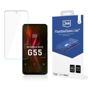 Nerozbitné hybridní sklo na Motorola Moto G55 5G - 3mk FlexibleGlass Lite