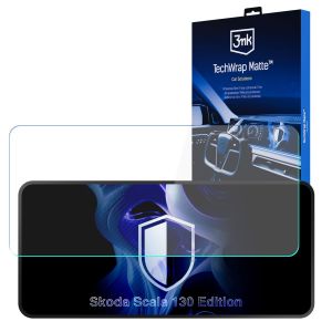 Matná ochranná fólie na displej navigace pro Skoda Scala 130 Edition – 3mk TechWrap Matte™ Center Display