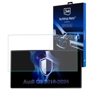 Matná ochranná fólie na displej navigace pro AUDI Q8 2018-26 – 3mk TechWrap Matte™ Center Display
