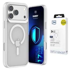 Kouřové pouzdro s MagSafe pro Apple iPhone 17 Pro Max – 3mk HARDY® Hazy MagCase™ White