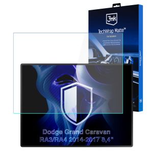 Matná ochranná fólie na displej navigace pro Dodge Grand Caravan RA3/RA4 2014-2017 8,4" – 3mk TechWrap Matte™ Center Display