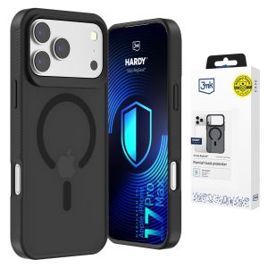 Kouřové pouzdro s MagSafe pro Apple iPhone 17 Pro Max – 3mk HARDY® Hazy MagCase™ Black