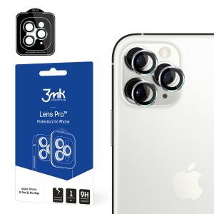 Temperované sklo na objektiv fotoaparátu pro Apple iPhone 11 Pro - 3mk Lens Protection Pro Black