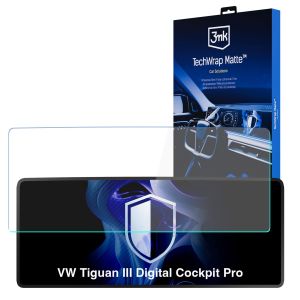 Matná ochranná fólie na obrazovku hodinek pro VW Tiguan III Digital Cockpit Pro 2024- - 3mk TechWrap Matte Cluster