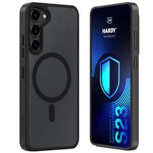 Kouřové pouzdro s MagSafe pro Samsung Galaxy S23 5G – 3mk HARDY® Hazy MagCase™ Black