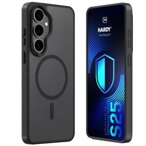 Kouřové pouzdro s MagSafe pro Samsung Galaxy S25 – 3mk HARDY® Hazy MagCase™ Black
