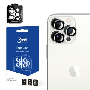 Temperované sklo na objektiv fotoaparátu pro Apple iPhone 14 Pro - 3mk Lens Protection Pro Black