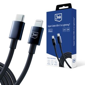 Kabel USB-C na Lightning 20W 5A 1.2m - 3mk Hyper Cable černý