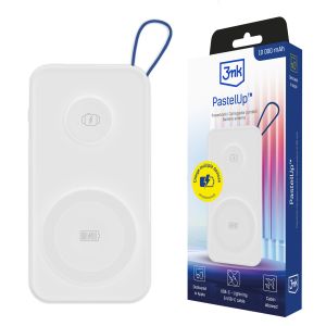 Powerbanka 3mk PastelUp 10 000 mAh 22,5 W MagSafe QI USB-A USB-C Lightning Růžová