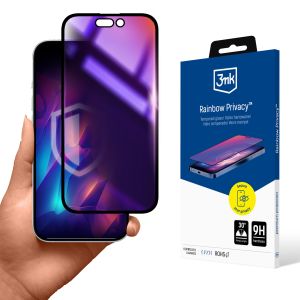 Privátní tvrzené sklo na Apple iPhone 16 Pro - 3mk Rainbow Privacy