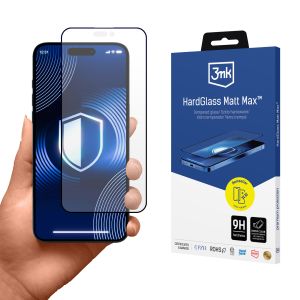 Matné tvrzené sklo na Apple iPhone 14 Pro - 3mk HardGlass Matt Max