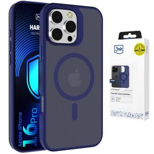 Kouřové pouzdro s MagSafe pro Apple iPhone 16 Pro – 3mk HARDY® Hazy MagCase™ Blue