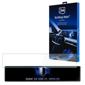 Matná ochranná fólie na displej navigace pro BMW X5 G05 FL 2023-25 – 3mk TechWrap Matte™ Center Display