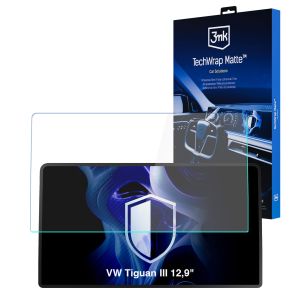 Matná ochranná fólie na displej navigace pro VW Tiguan III 2024- 12,9" – 3mk TechWrap Matte™ Center Display