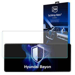 Matná ochranná fólie na displej navigace pro Hyundai Bayon 2021- – 3mk TechWrap Matte™ Center Display