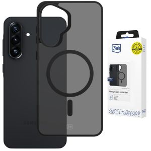Kouřové pouzdro s MagSafe pro Samsung Galaxy A37 – 3mk HARDY® Hazy MagCase™ Black