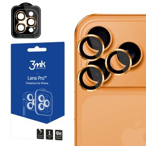 Temperované sklo na objektiv fotoaparátu pro Apple iPhone 17 Pro/ iPhone 17 Pro Max - 3mk Lens Protection Pro Black