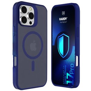 Kouřové pouzdro s MagSafe pro Apple iPhone 17 Pro – 3mk HARDY® Hazy MagCase™ Blue