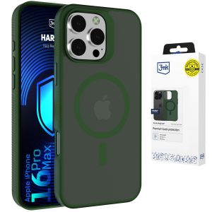 Kouřové pouzdro s MagSafe pro Apple iPhone 16 Pro Max – 3mk HARDY® Hazy MagCase™ Green