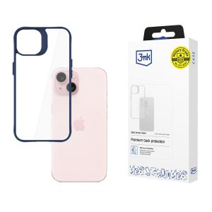 Pouzdro na Apple iPhone 15 - 3mk Satin Armor Case+ Modré