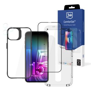 Kompletní ochrana pro Apple iPhone 15 Pro - 3mk Comfort Set 4in1