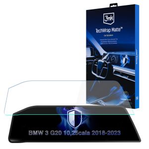 Matná ochranná fólie na displej navigace pro BMW 3 G20 2018-23 – 3mk TechWrap Matte™ Center Display