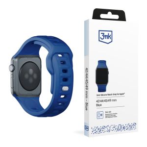 Pasek na 42/44/45/46/49 mm Blue (big) - 3mk silikonový hodinkový pásek