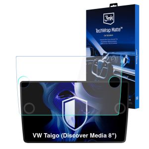 Matná ochranná fólie na displej navigace pro VW Taigo 2020- (Discover Media 8") – 3mk TechWrap Matte™ Center Display