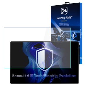 Matná ochranná fólie na displej navigace pro Renault 4 E-Tech Electric Evolution – 3mk TechWrap Matte™ Center Display