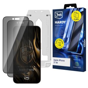 2× Ochranné sklo na soukromí s aplikátorem pro Apple iPhone Air - 3mk HARDY® Privzone 9H™