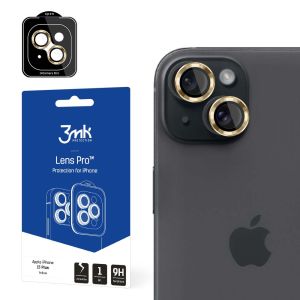 Temperované sklo na objektiv fotoaparátu pro Apple iPhone 15 Plus - 3mk Lens Protection Pro Black