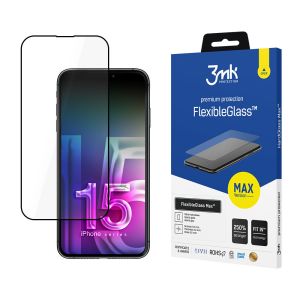 Nepraskající hybridní sklo na Apple iPhone 15 Plus - 3mk FlexibleGlass Max