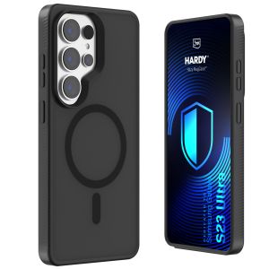 Kouřové pouzdro s MagSafe pro Samsung Galaxy S23 Ultra – 3mk HARDY® Hazy MagCase™ Black
