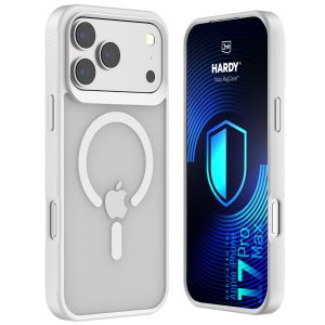 Kouřové pouzdro s MagSafe pro Apple iPhone 17 Pro Max – 3mk HARDY® Hazy MagCase™ White