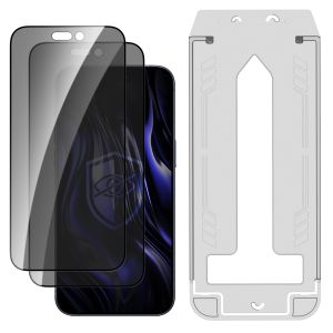 2× Ochranné sklo na soukromí s aplikátorem pro Apple iPhone 17 Pro – 3mk HARDY® Privzone 9H™
