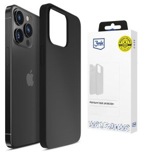 Puzdrá silikonové na Apple iPhone 15 Pro - 3mk HARDY® Mellow Case™ Black