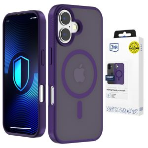 Polykarbonátové pouzdro s MagSafe pro Apple iPhone 16 - 3mk HARDY® Hazy MagCase™ Purple