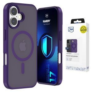 Kouřové pouzdro s MagSafe pro Apple iPhone 17 – 3mk HARDY® Hazy MagCase™ Purple