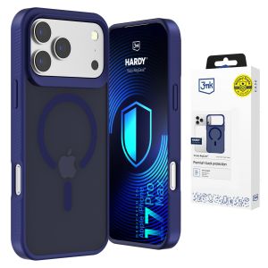Kouřové pouzdro s MagSafe pro Apple iPhone 17 Pro Max – 3mk HARDY® Hazy MagCase™ Blue