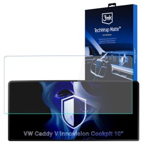 Matná ochranná fólie na displej navigace pro VW Caddy V Innovision Cockpit 10" 2020- – 3mk TechWrap Matte™ Center Display