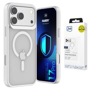 Kouřové pouzdro s MagSafe pro Apple iPhone 17 Pro – 3mk HARDY® Hazy MagCase™ White
