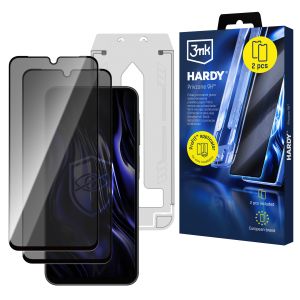 2× Ochranné sklo na soukromí s aplikátorem pro Samsung Galaxy A26 5G - 3mk HARDY® Privzone 9H™