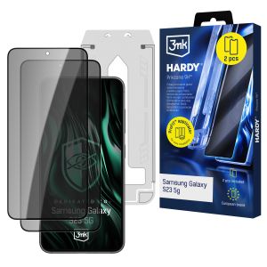 2× Ochranné sklo na soukromí s aplikátorem pro Samsung Galaxy S23 5G - 3mk HARDY® Privzone 9H™