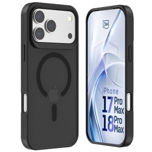 Kouřové pouzdro s MagSafe pro Apple iPhone 17 Pro Max/ 18 Pro Max – 3mk HARDY® Hazy MagCase™ Black