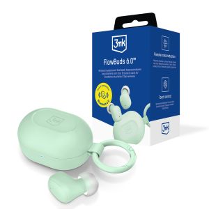Bezdrátová sluchátka TWS 3mk FlowBuds 6.0™ Mint Green