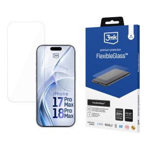 Nerozbitné hybridní sklo pro Apple iPhone 17 Pro Max/ 18 Pro Max - 3mk FlexibleGlass