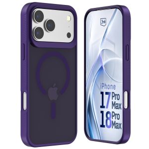 Kouřové pouzdro s MagSafe pro Apple iPhone 17 Pro Max/ 18 Pro Max – 3mk HARDY® Hazy MagCase™ Purple