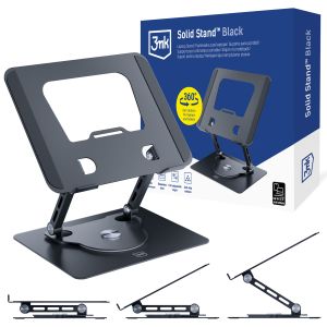 Hliníkový stojan pod notebook 3mk Solid Stand™ Černý