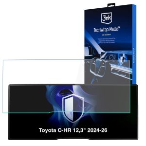 Matná ochranná fólie na displej navigace pro Toyota C-HR 12,3" 2024-26 – 3mk TechWrap Matte™ Center Display