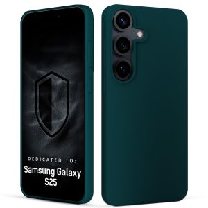 Silikonové pouzdro pro Samsung Galaxy S25 - 3mk HARDY® Mellow Case™ Dark Green